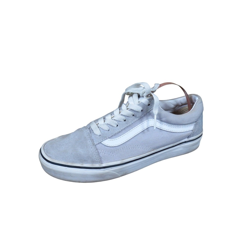 Vans Old Skool Low Top Women Sneakers Size 7.5 Skateboarding Light Gray Suede